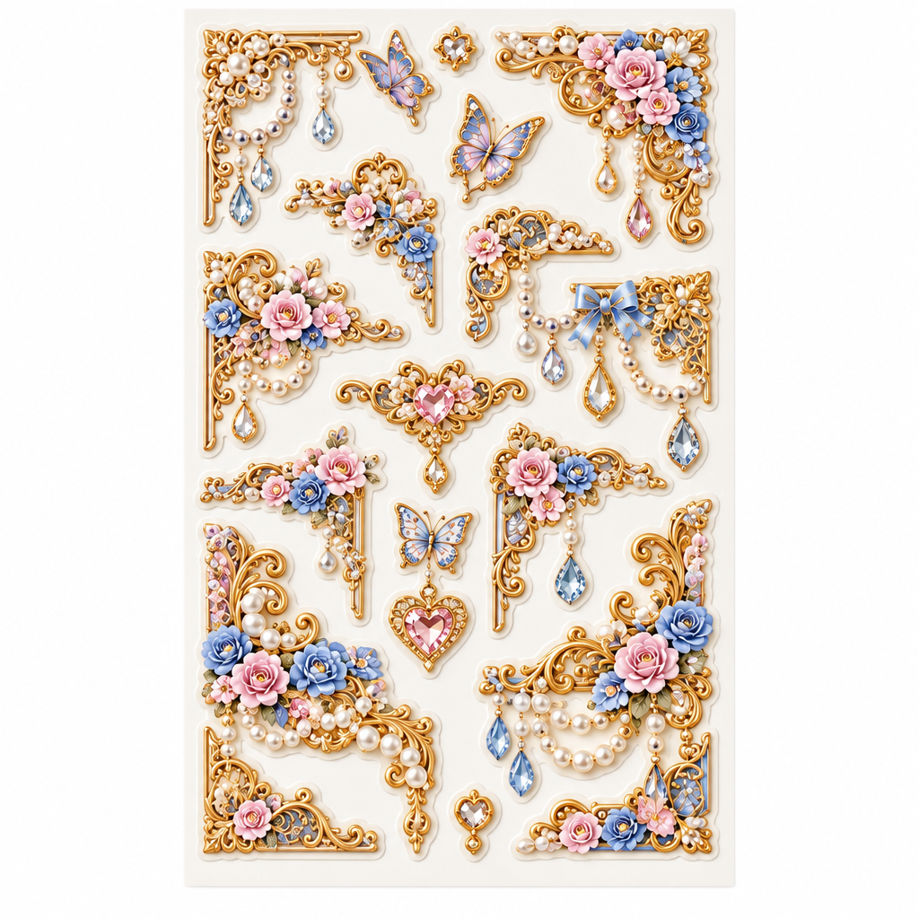 （5）Maximalist Baroque Corner Border Sticker Pack