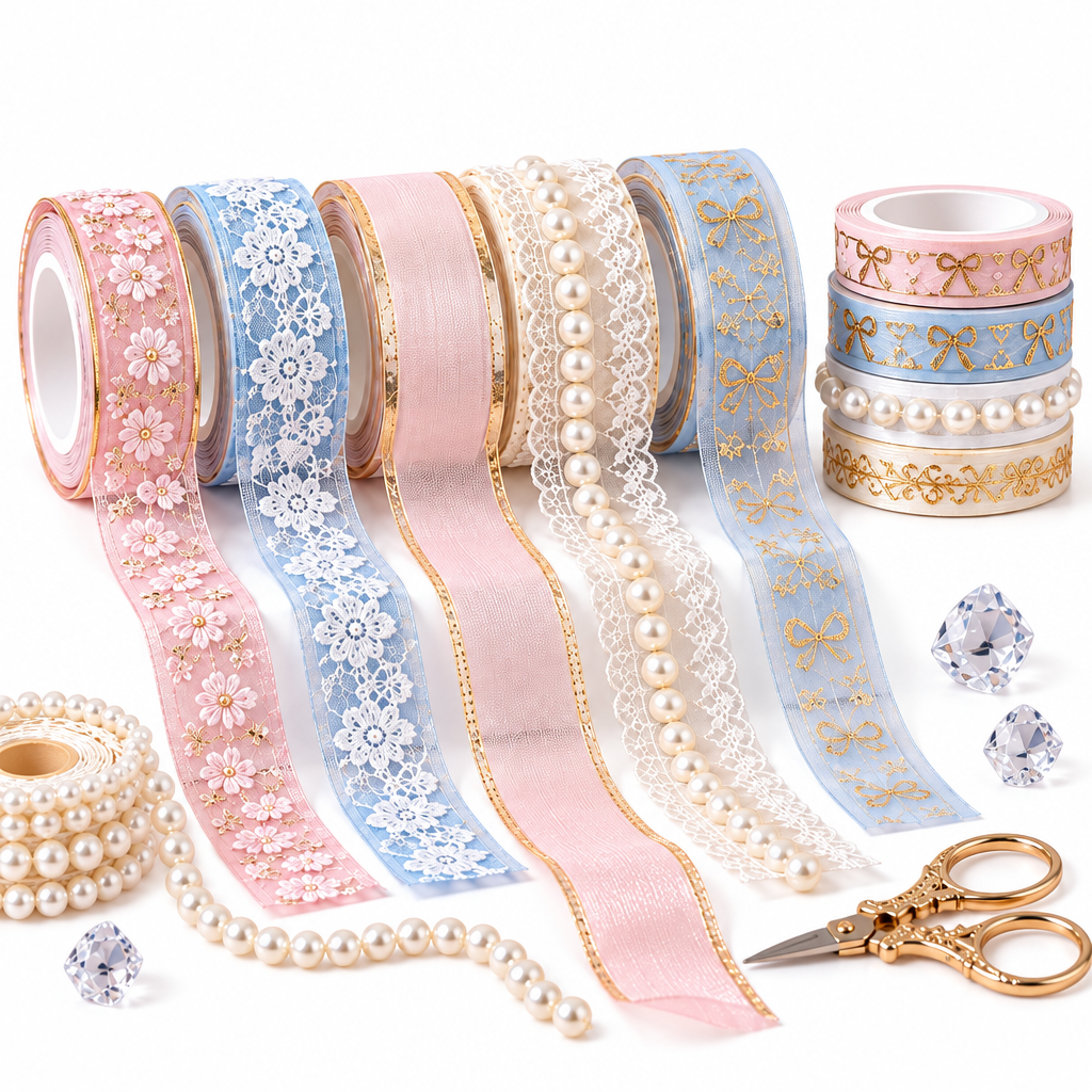 （6）Pearl Lace Washi Tape Set