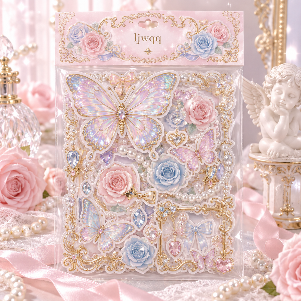Butterfly & Rose Resin Charm Keychain DIY Kit
