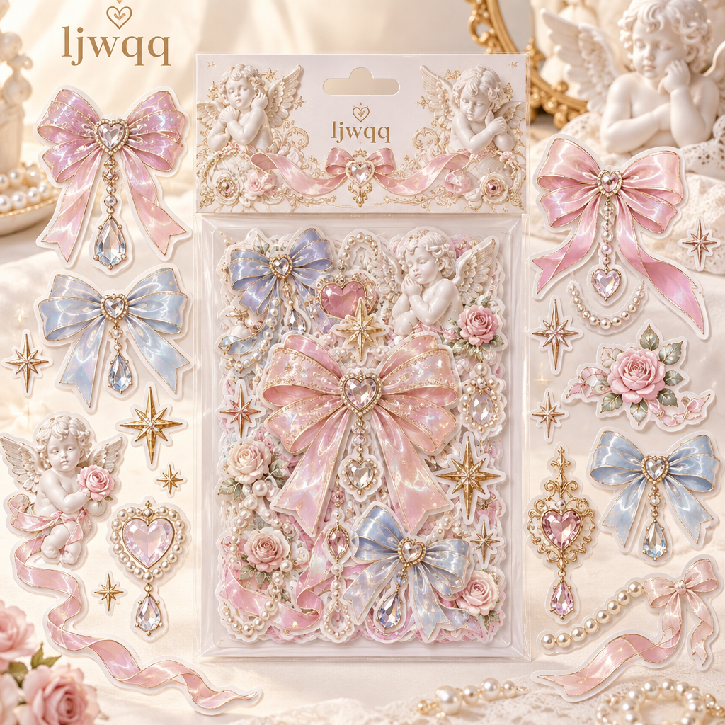 （2）Gem Ribbon Bow Sticker Sheet Pack