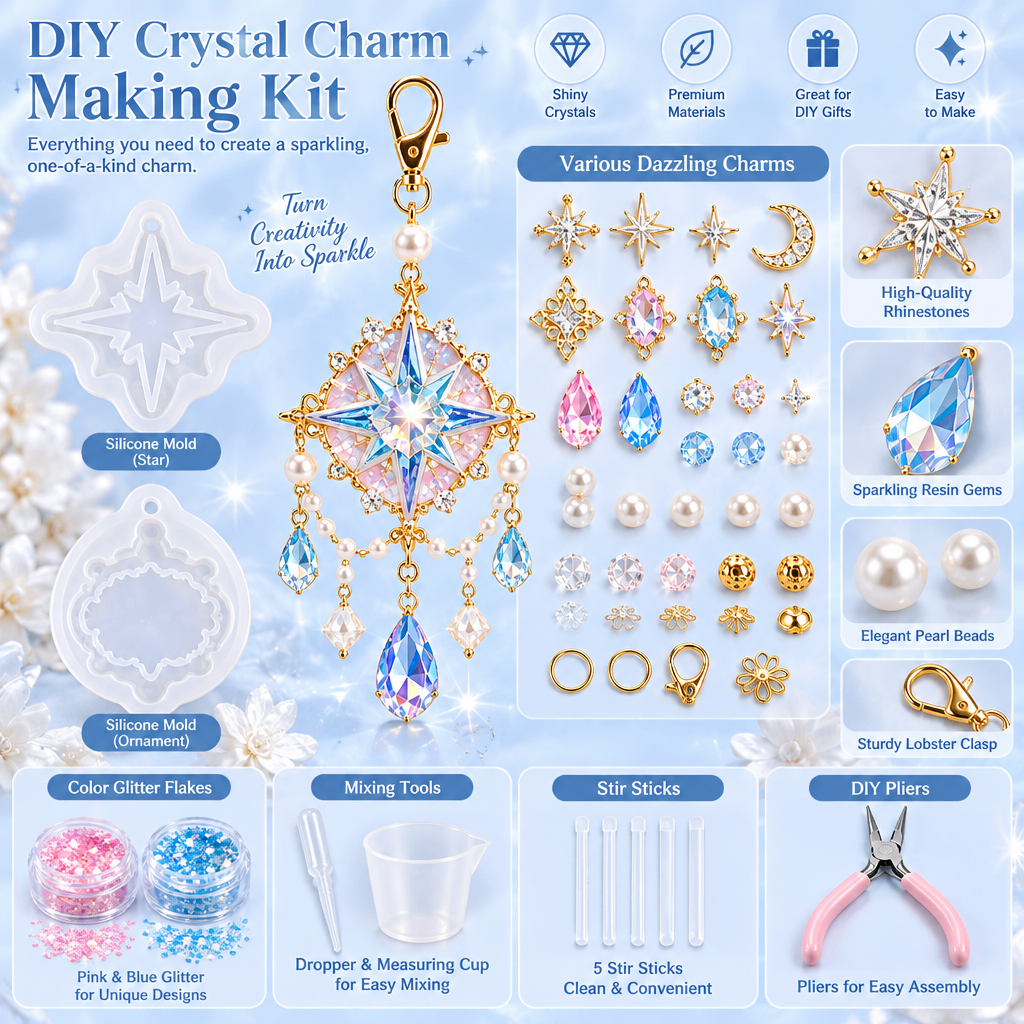 Rose Bouquet Resin Jewelry Tray DIY Kit