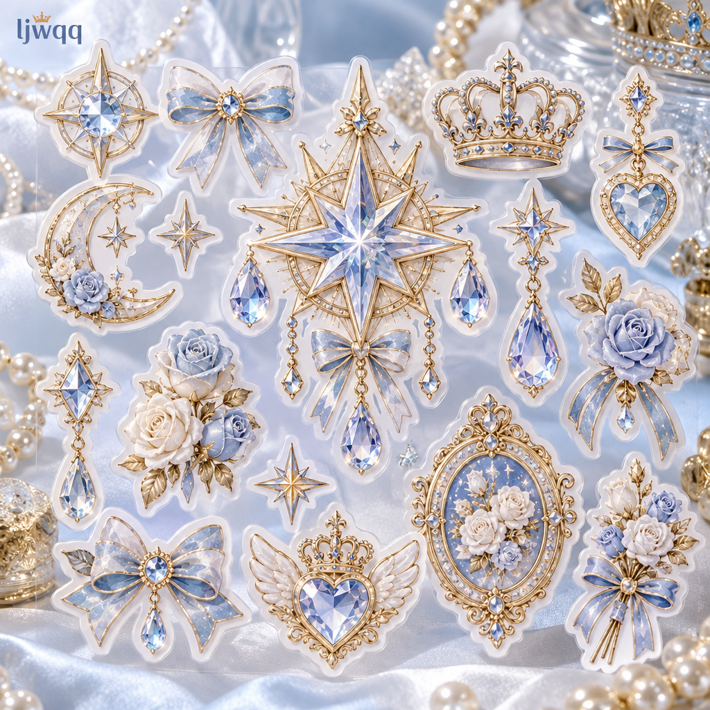 （4）Star Crystal Badge Sticker Pack