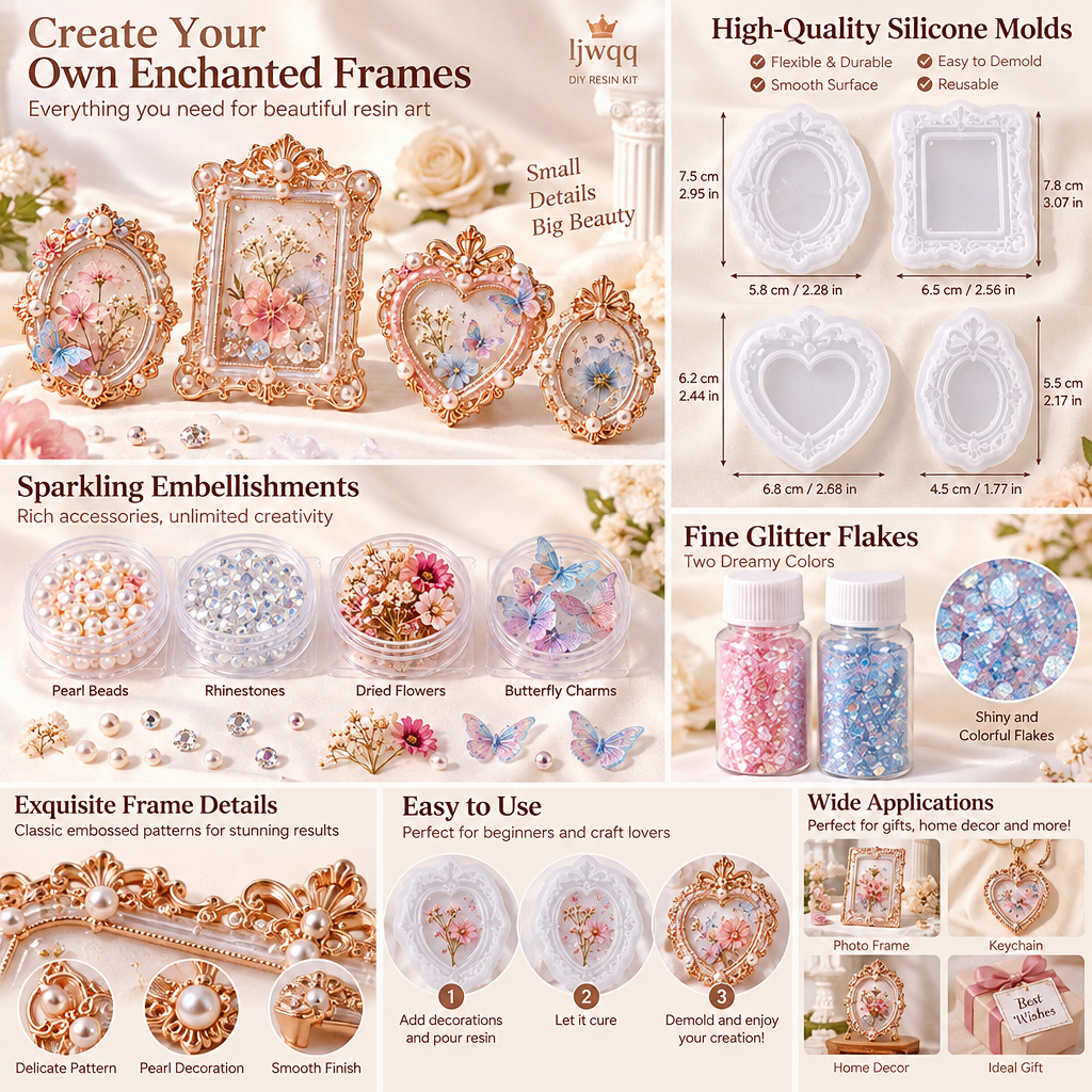 Baroque Mini Photo Frame Resin DIY Kit