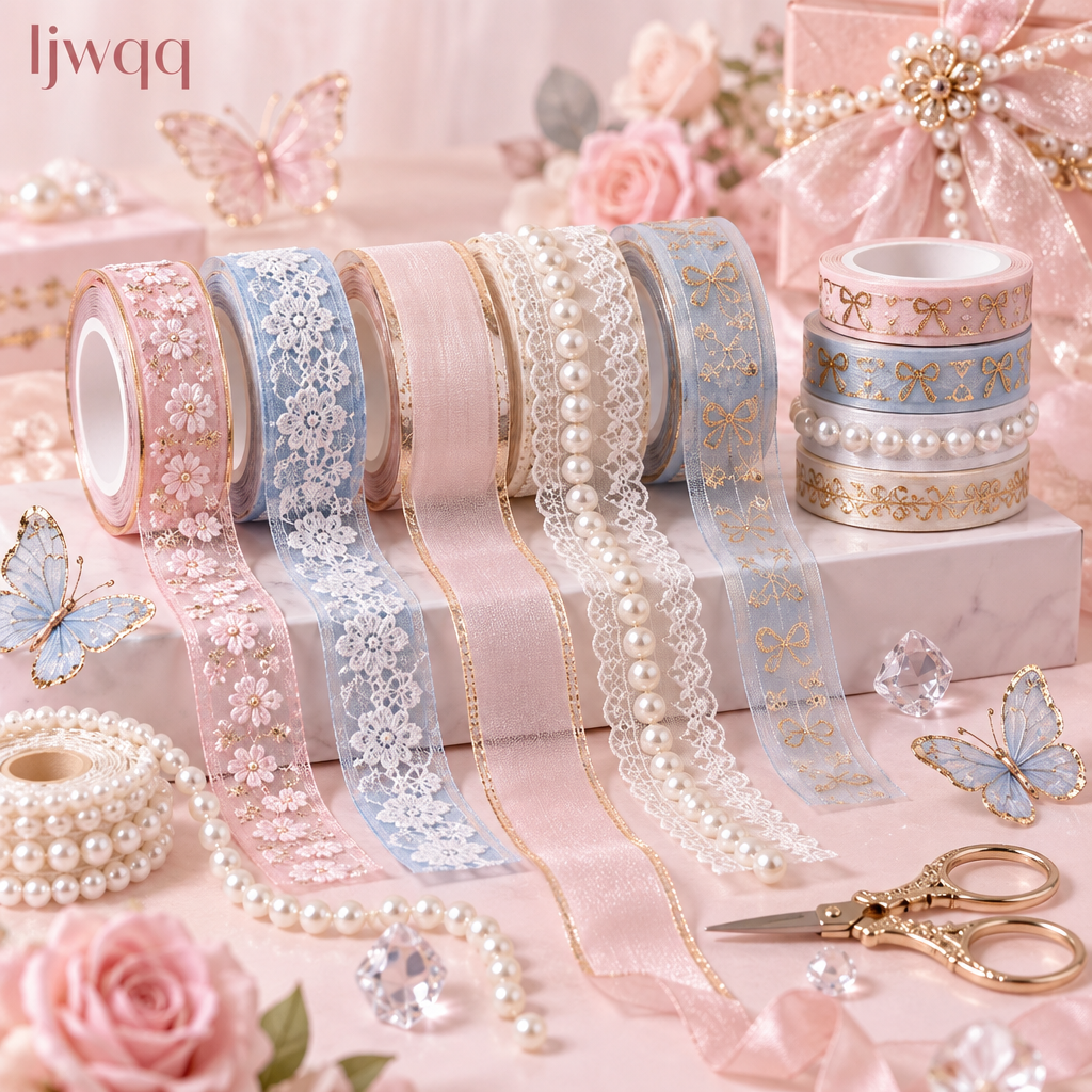 （6）Pearl Lace Washi Tape Set