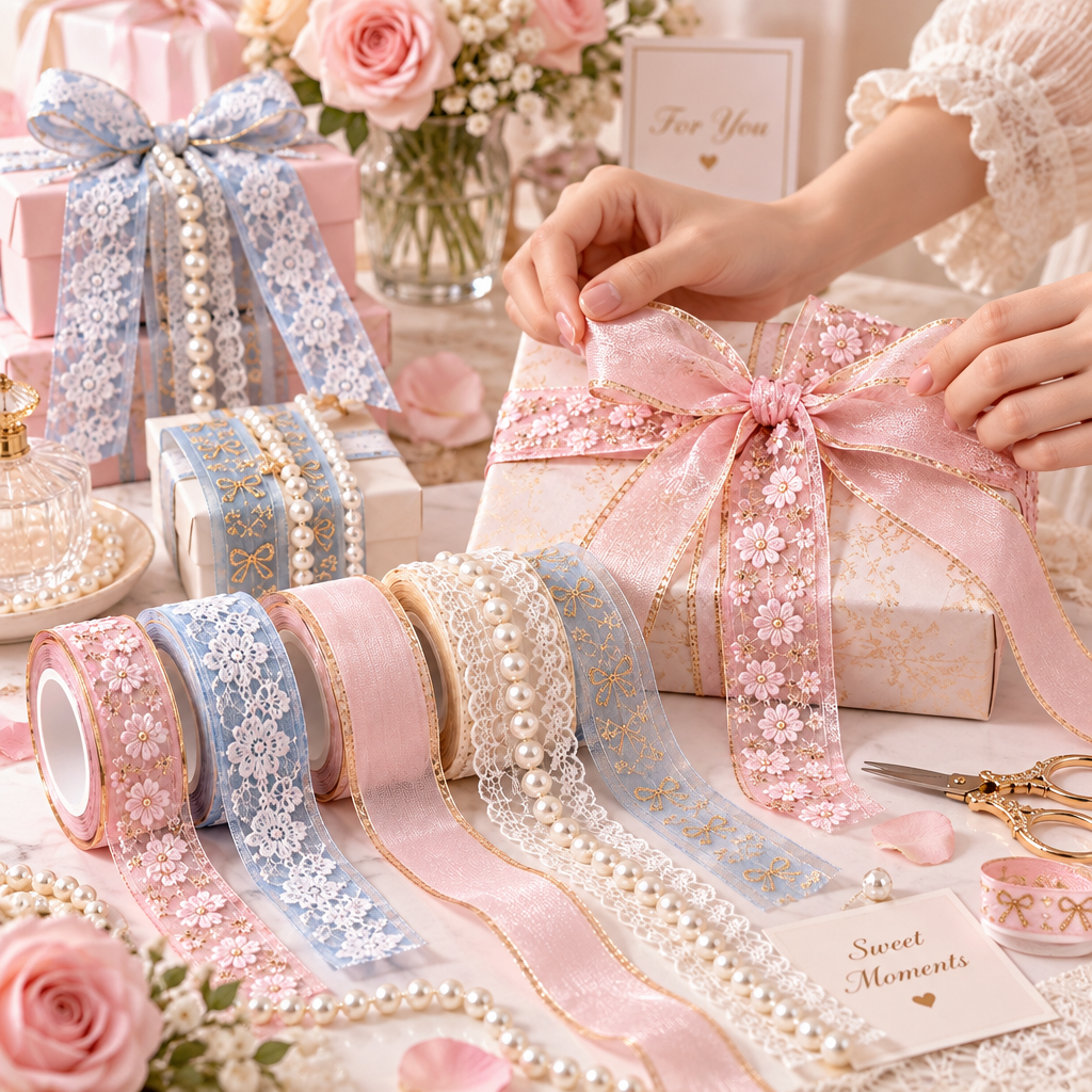 （6）Pearl Lace Washi Tape Set