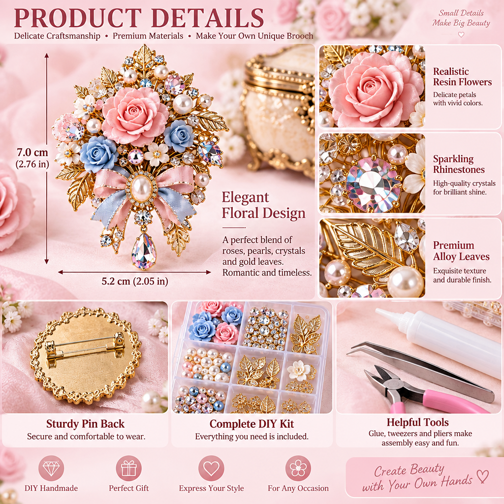 Vintage Rose Earring Making Kit
