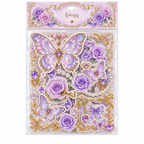 Butterfly & Rose Resin Charm Keychain DIY Kit