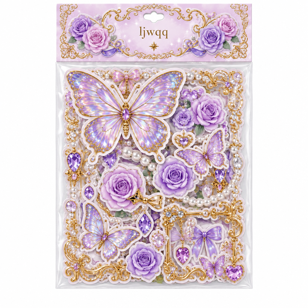 Butterfly & Rose Resin Charm Keychain DIY Kit
