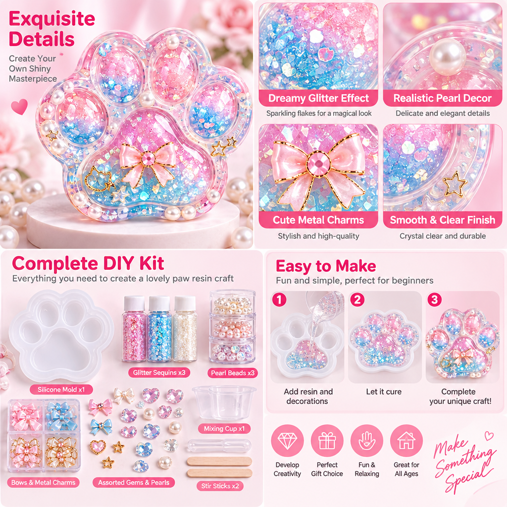 Star Crystal Pendant Resin Charm DIY Kit