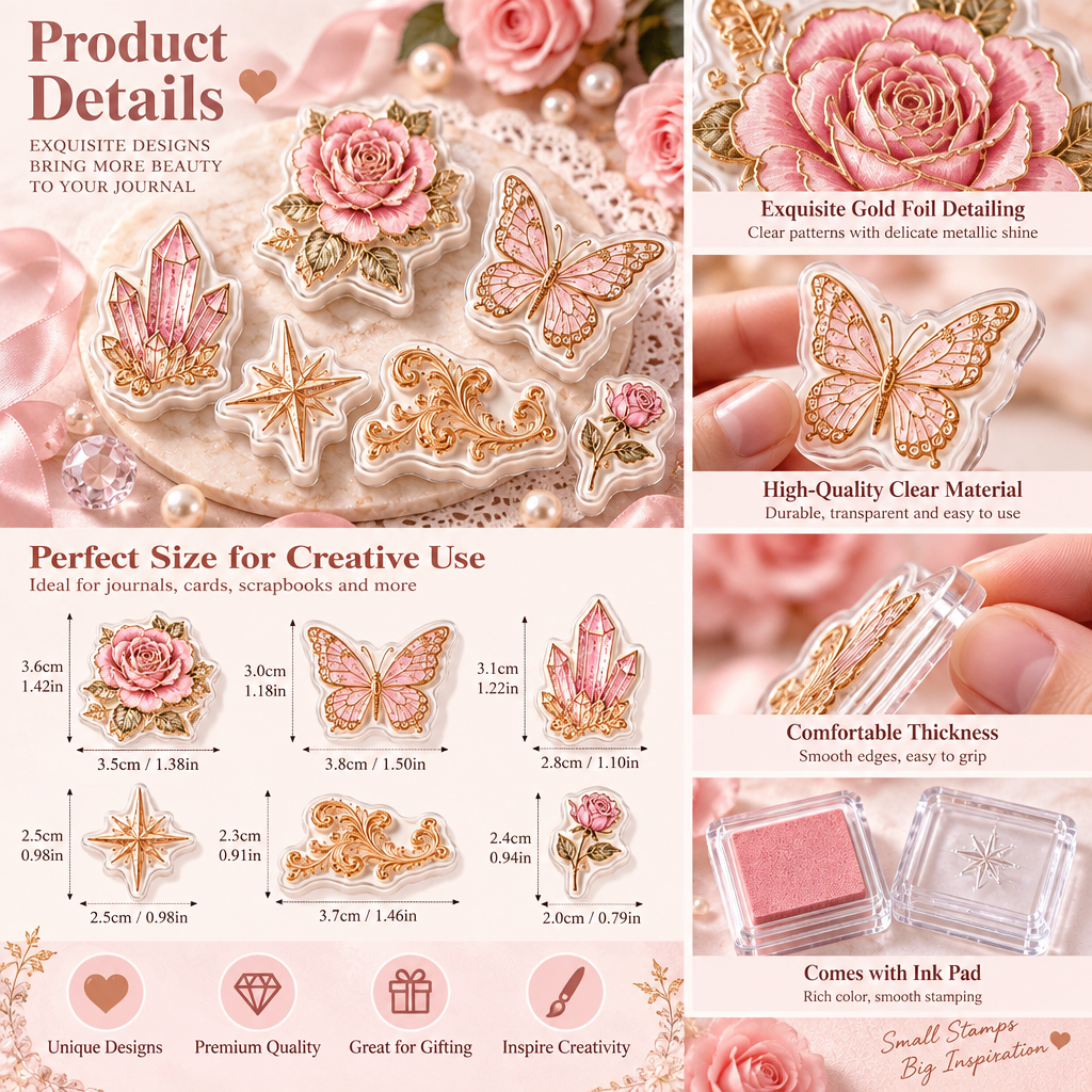 （8）Dreamy Garden Journal Stamp Set